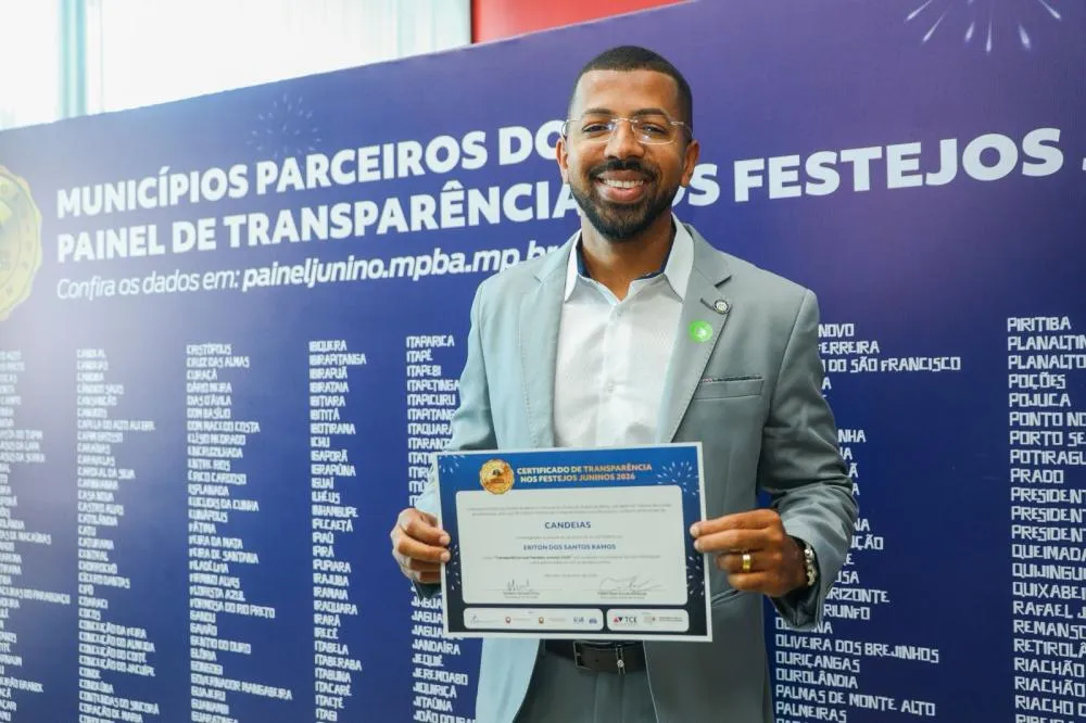 Candeias: Gestão Eriton Ramos imprime padrão de transparência e recebe selo do MP
